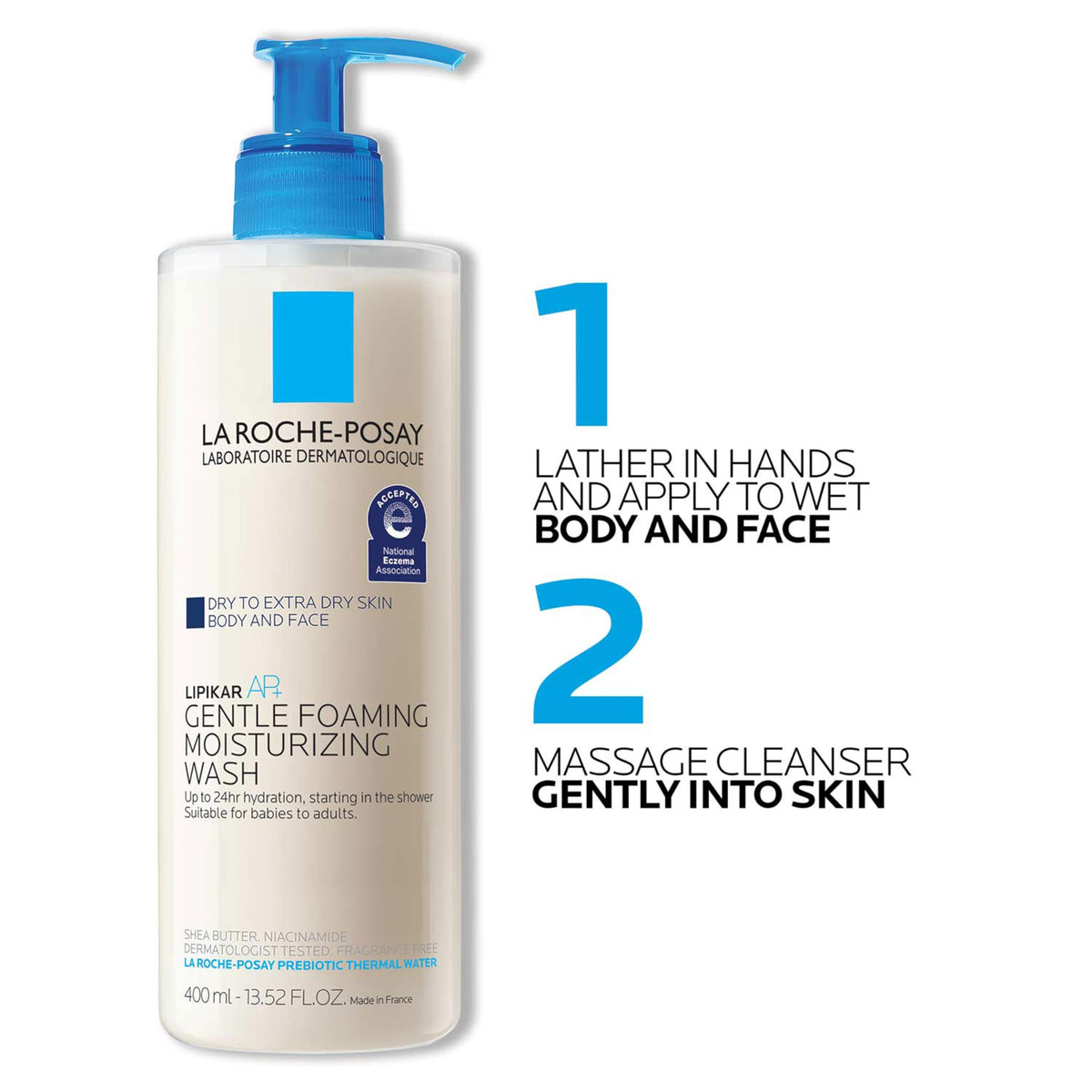 La Roche-Posay Lipikar AP+ Gentle Moisturizing Body Wash, 13.52oz