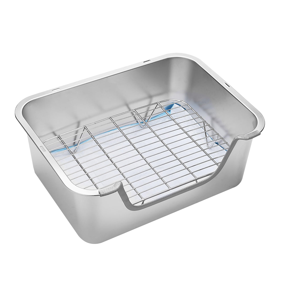 Sorstrem Stainless Steel Rabbit Sifting Litter Box (M)