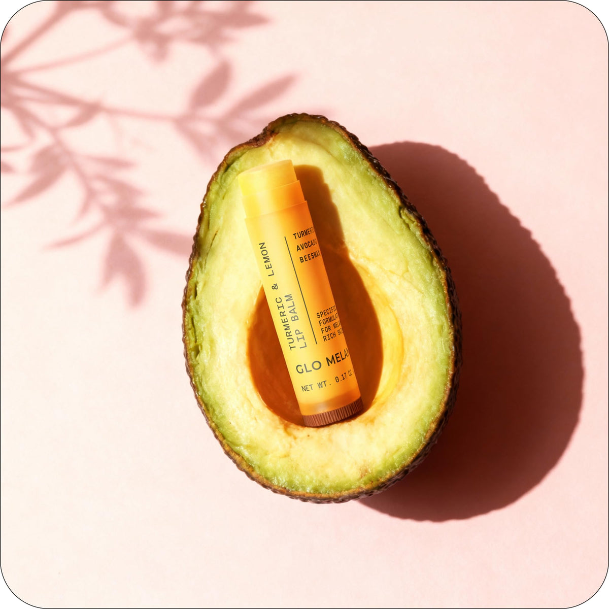 Glo Melanin Natural Lemon & Turmeric Lip Balm - Brighten, Nourish Dark Lips
