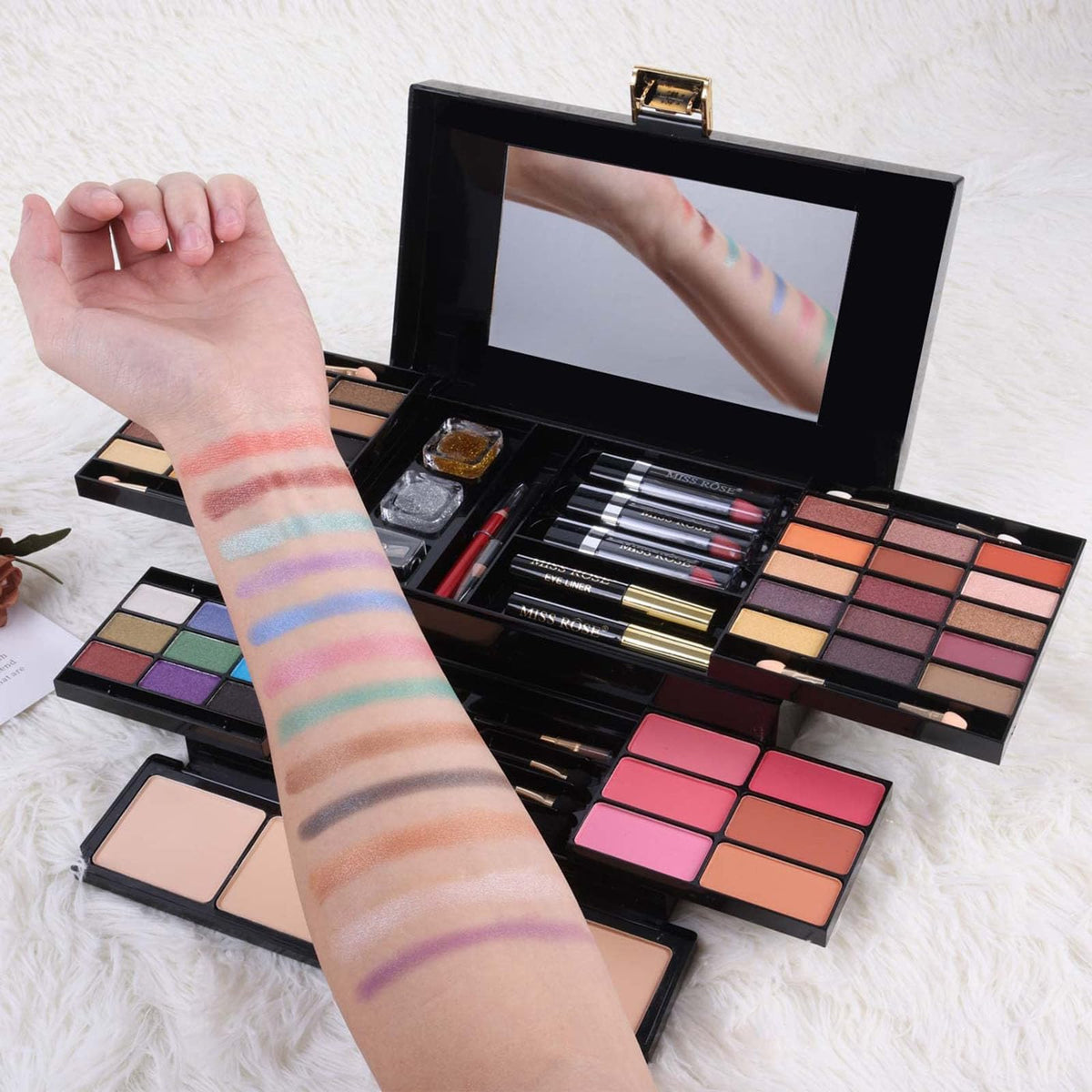coliusa 58 Color Professional Makeup pallet, Makeup Kit for Women Full Kit,All In One Makeup Set,Makeup Gift Set for Women&Girls&Teen (331N)