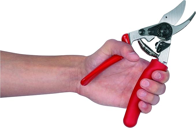 Felco F17 Pruning Shears – 7.9" Garden Clippers with Revolving Handle for Left-Handed Users | Hand Pruners for Gardening | Garden Tool Cutter with Forged Aluminum Body, Bypass & Anvil Blades