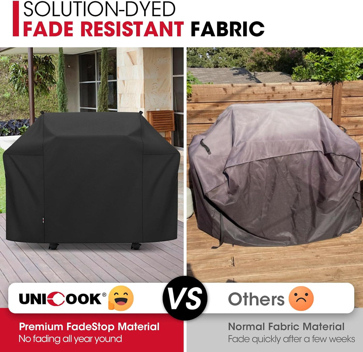 Unicook Grill Cover Compatible with Weber Summit 400 Series, Heavy Duty Waterproof Outdoor BBQ Cover 64 Inch, All-Season Protection Barbecue Gas Grill Protector, Compared to Weber 7108