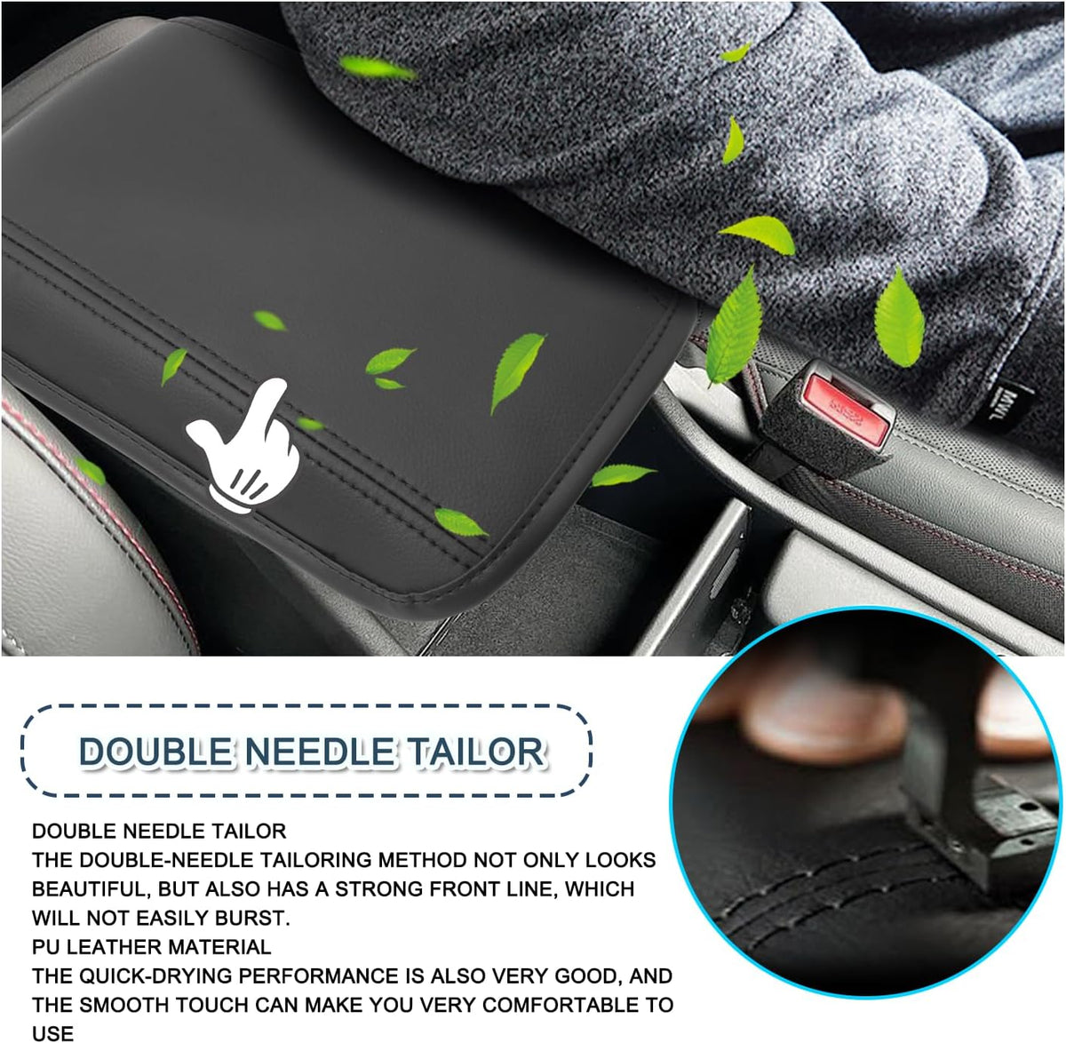 Ruiya 2024 2025 Kona Armrest Cover,for Hyundai Kona SX2 2024 Accessories Center Console Cover 2024 Kona Armrest Cover Protector Compatible with 2024 2025 Hyundai Kona SE/SEL/Limited/N Line