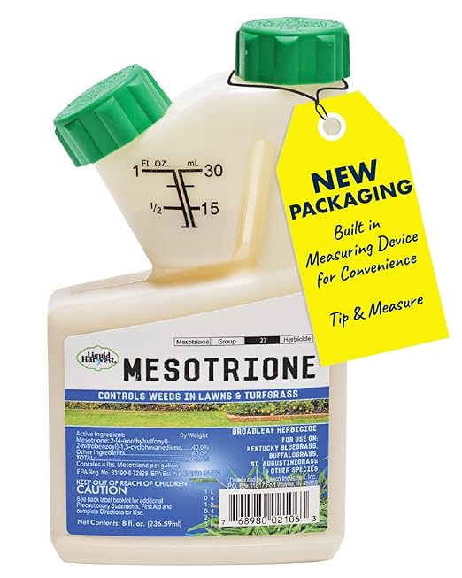 Liquid Harvest Mesotrione - 8oz - Mesotrione Concentrate (Compare to Tenacity) - Pre and Post-Emergent Weed Killer for Lawn and Turf Grasses