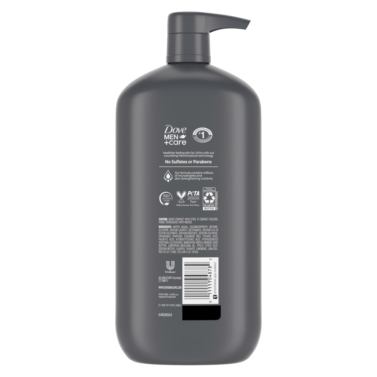 DOVE MEN + CARE Body and Face Wash Rejuvenating Mango + Cedarwood, 30 oz