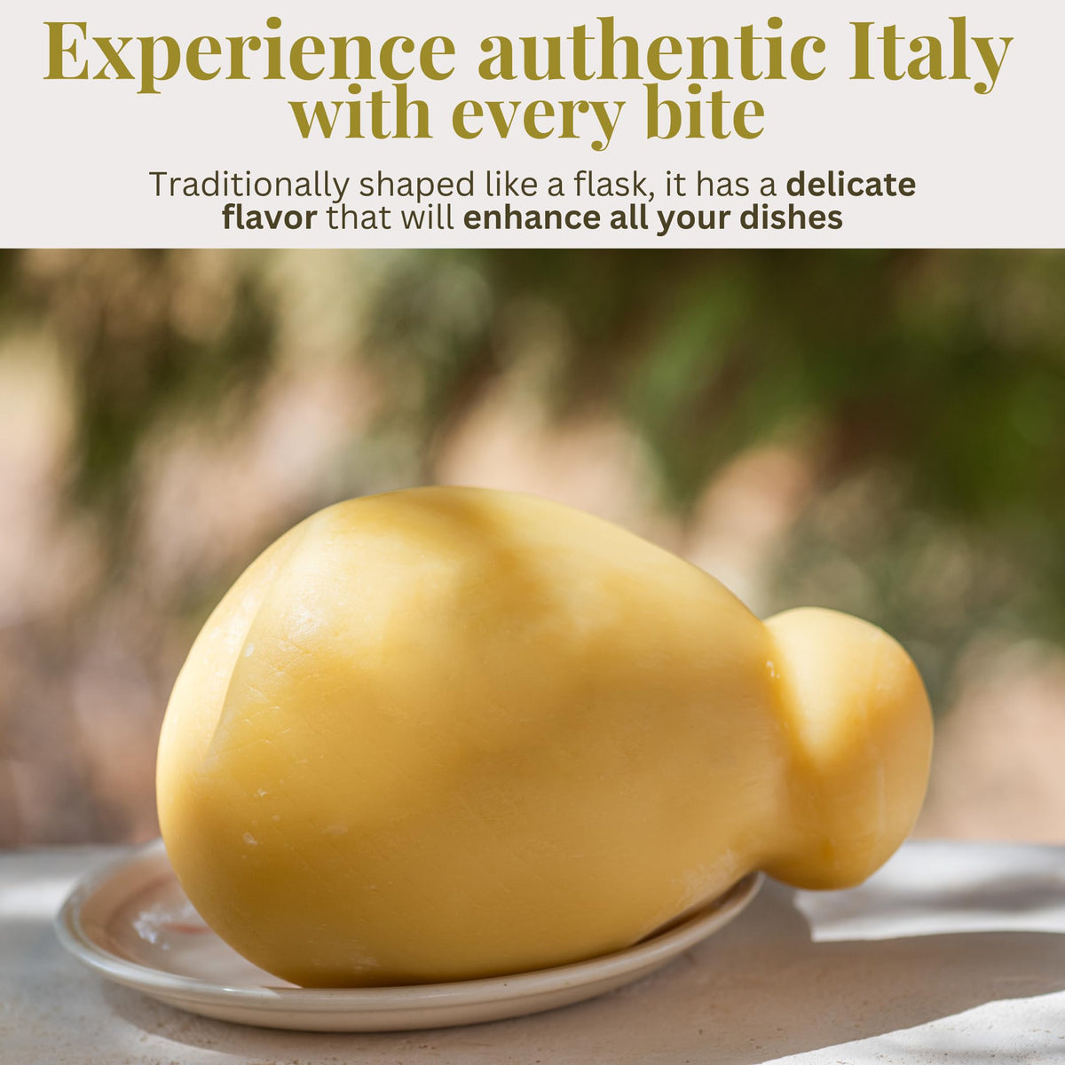 Caciocavallo Italian Cheese 1.9 kg (4 lb), Traditional Italian Product with Delicate Taste, Latteria Soresina, Made with 100% Italian Milk
