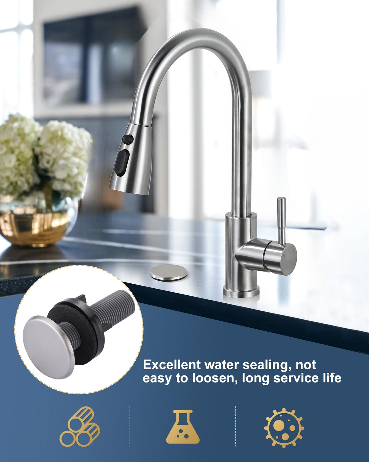 ARCORA Sink Hole Cover, for Ktichen Faucet and Soap Dispenser