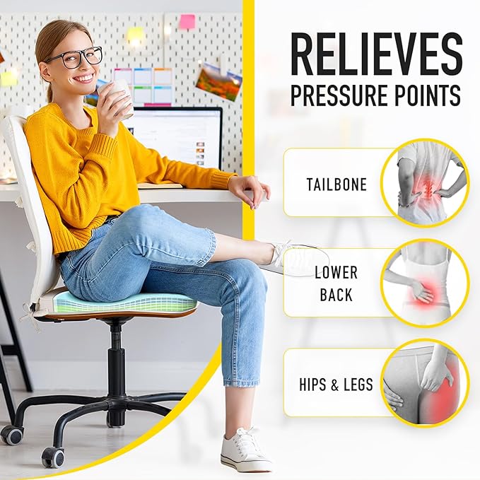 SUNROX Gel Memory Foam Chair Cushions, FadeShield Water-, Stain-Resistant Durable Reversible Seat Cushion Pads with Ties for Indoor/Outdoor Kitchen Dining Office, 19"x19", Set of 4, Heather Fern
