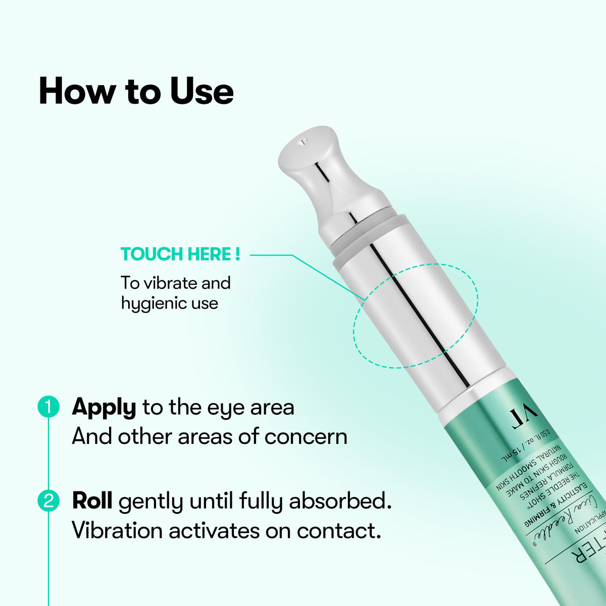 VT COSMETICS PDRN Reedle Shot Eye Cream, 0.51 fl oz