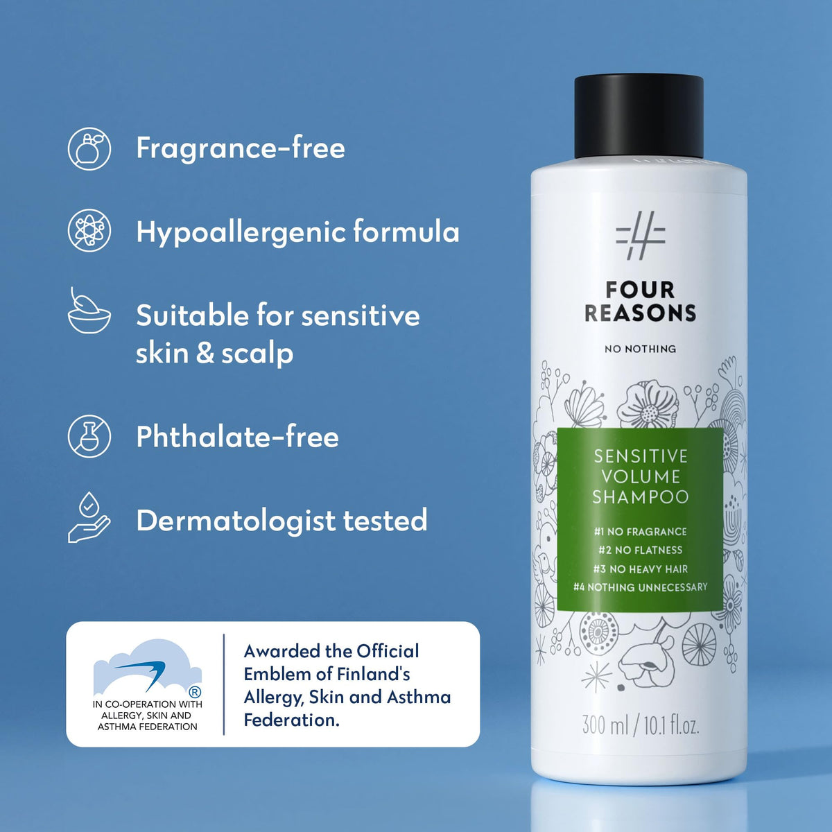 No nothing Volume Shampoo - Fragrance Free Volumizing Shampoo for Fine Hair