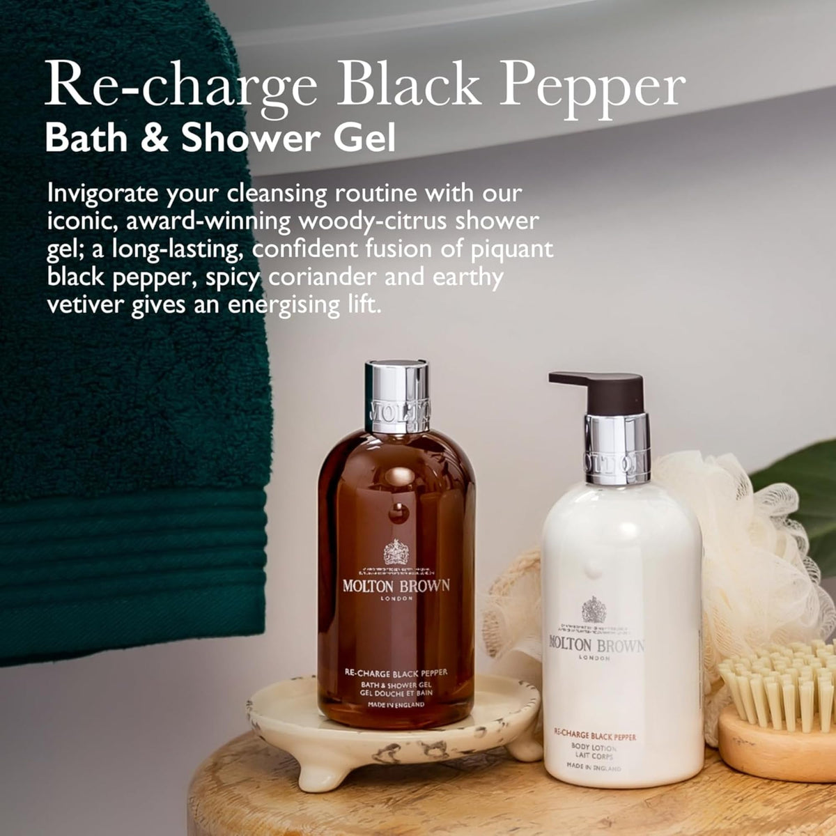 Molton Brown Re-Charge Black Pepper Body Wash 10 fl. oz.
