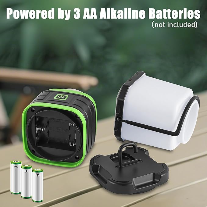 Lichamp LED Camping Lantern, Battery Powered LED Lights Camping Essentials, Portable Lanterns Flishlights for Emergency, Hurricanes, Outdoor Hiking, Power Outages, Survival Gear and Home Use, 4 Pack