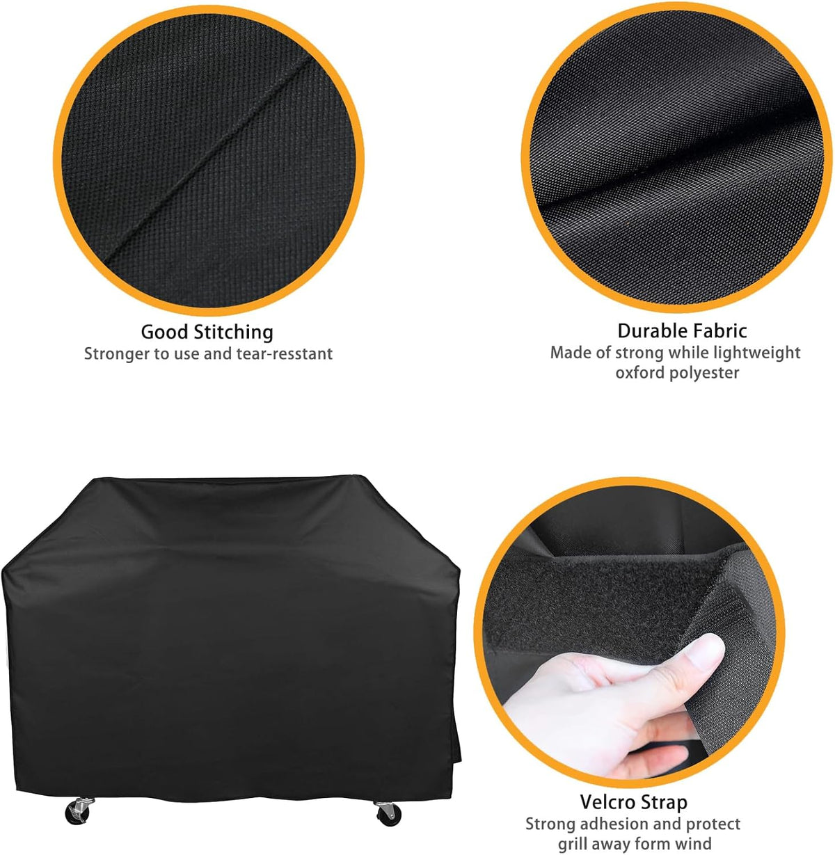 Grill Cover for Royal Gourmet Grill SG6002 ZH3002 GA5403 GA6402 CC2036F, 60 inch CR6412 Heavy Duty Waterproof UV Resistant Cover, Outdoor Barbeque Grill Accessories