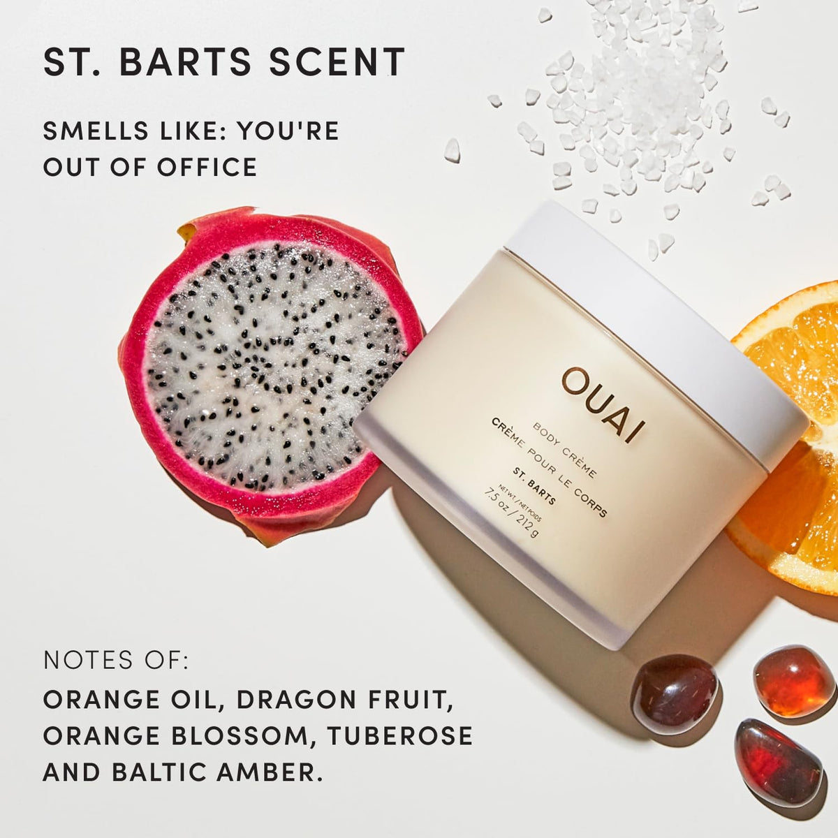 OUAI Body Cream - Hydrating Whipped Body Cream - St. Barts (7.5 oz)
