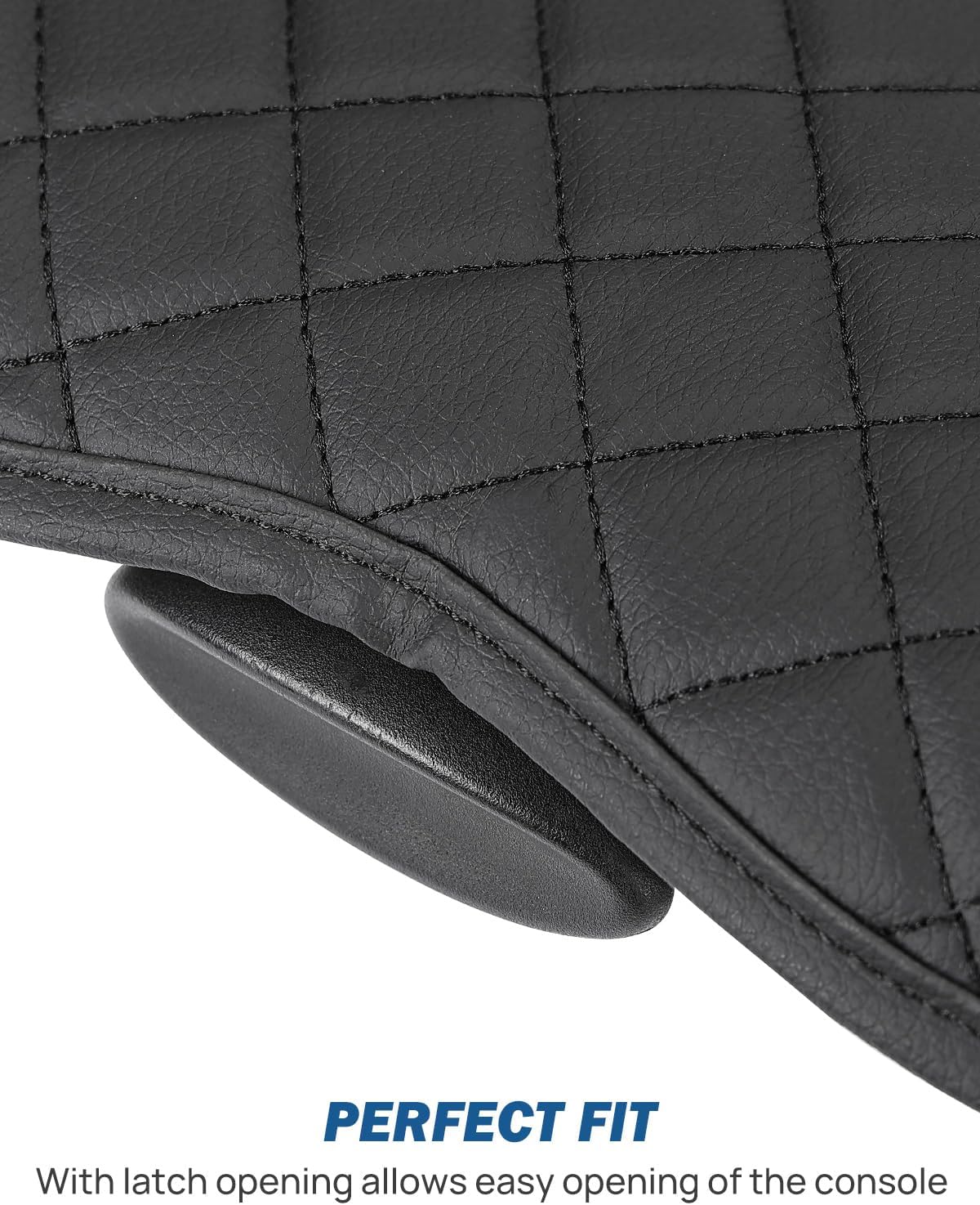 JOYTUTUS Center Console Cover Compatible with 2002-2012 Ram 1500 2500 3500 Jump Seat Console, Leather Arm Rest Armrest Cover for Car, Durable Middle Console Cover, Car Arm Rest Cover Replacement