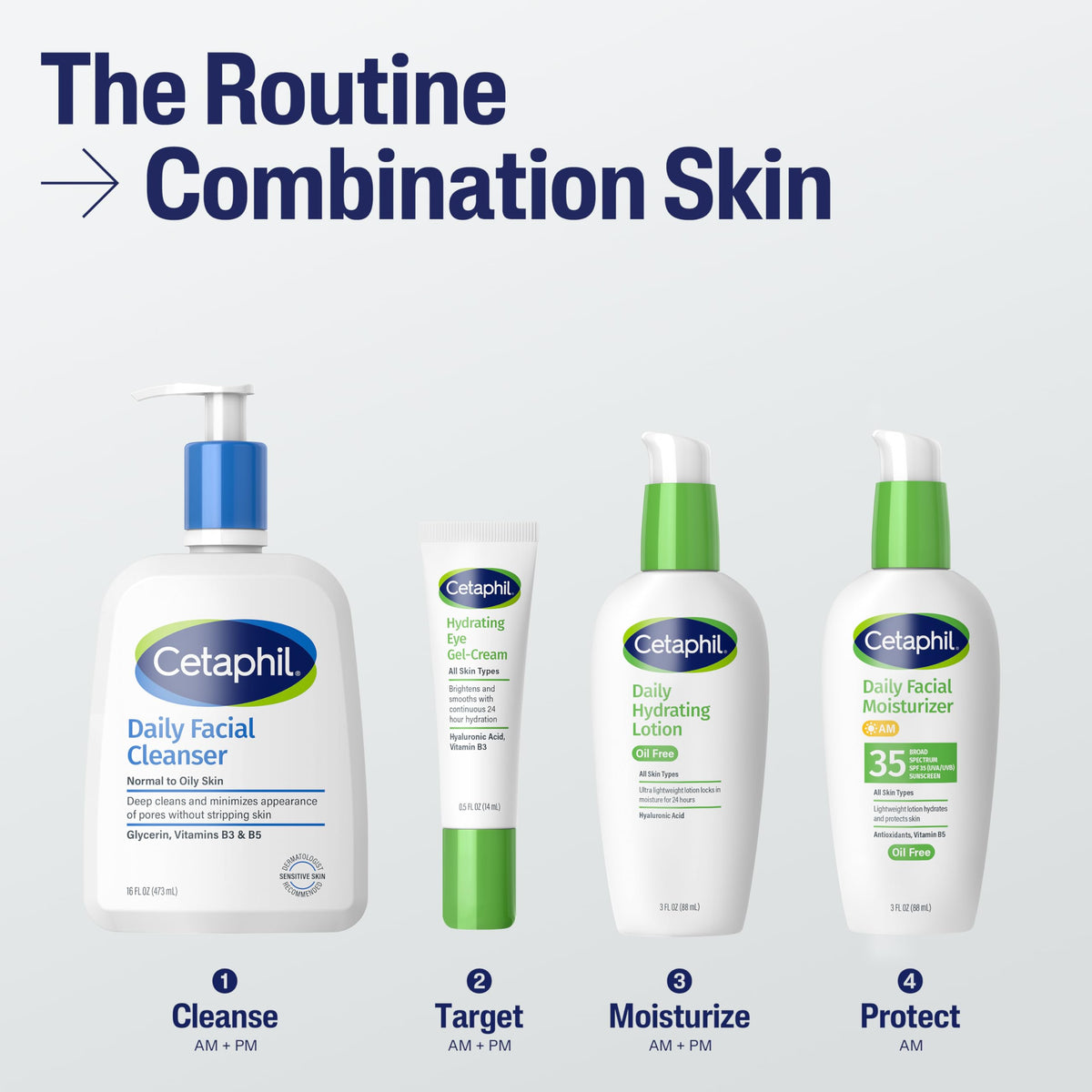 Cetaphil Daily Hydrating Face Lotion, Hyaluronic Acid, 3oz
