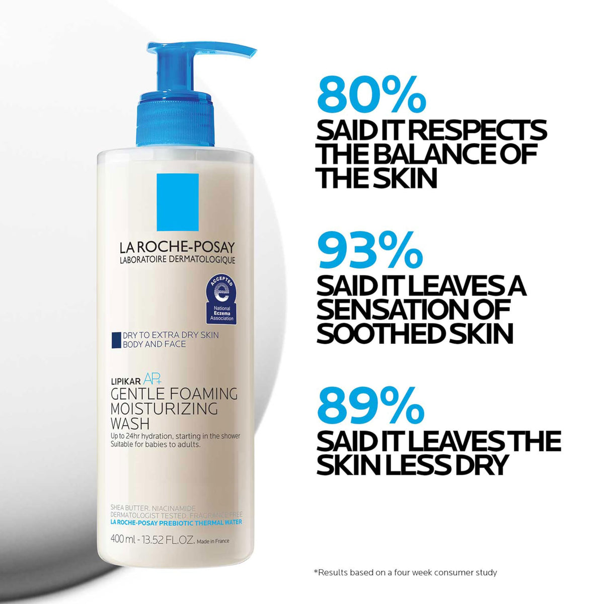 La Roche-Posay Lipikar AP+ Gentle Moisturizing Body Wash, 13.52oz