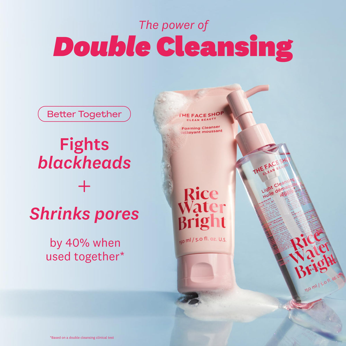THE FACE SHOP Rice Water Bright Double Cleansing Duo Set