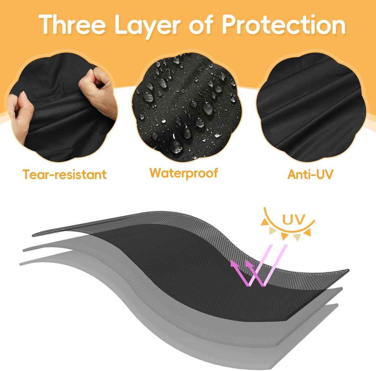 Grill Cover for Char-Griller Flat Iron 2 Burner Outdoor Gas Griddle Grill, 45 inch Outdoor Heavy Duty Waterproof UV Resistant Cover, Outdoor BBQ Accessories