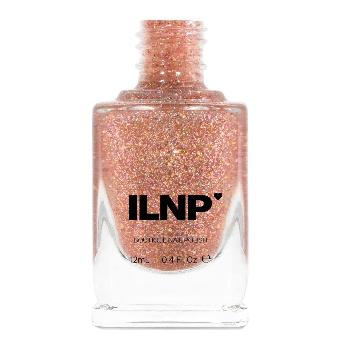 Ilnp Love Triangle - Metallic Silver, Gold, And Rose Flakie Topper Nail Polish, Chip Resistant, 7-Free, Non-Toxic, Vegan, Cruelt