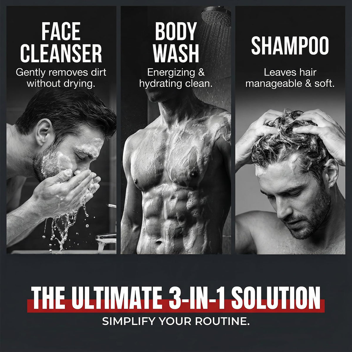 Dead Sea Collection Sandalwood Men’s Body Wash – 3 in 1 Body Wash for Men for Hair, Face & Body – Moisturizing Shower Gel with Dead Sea Minerals – Pack of 2 (33.8 fl oz each)
