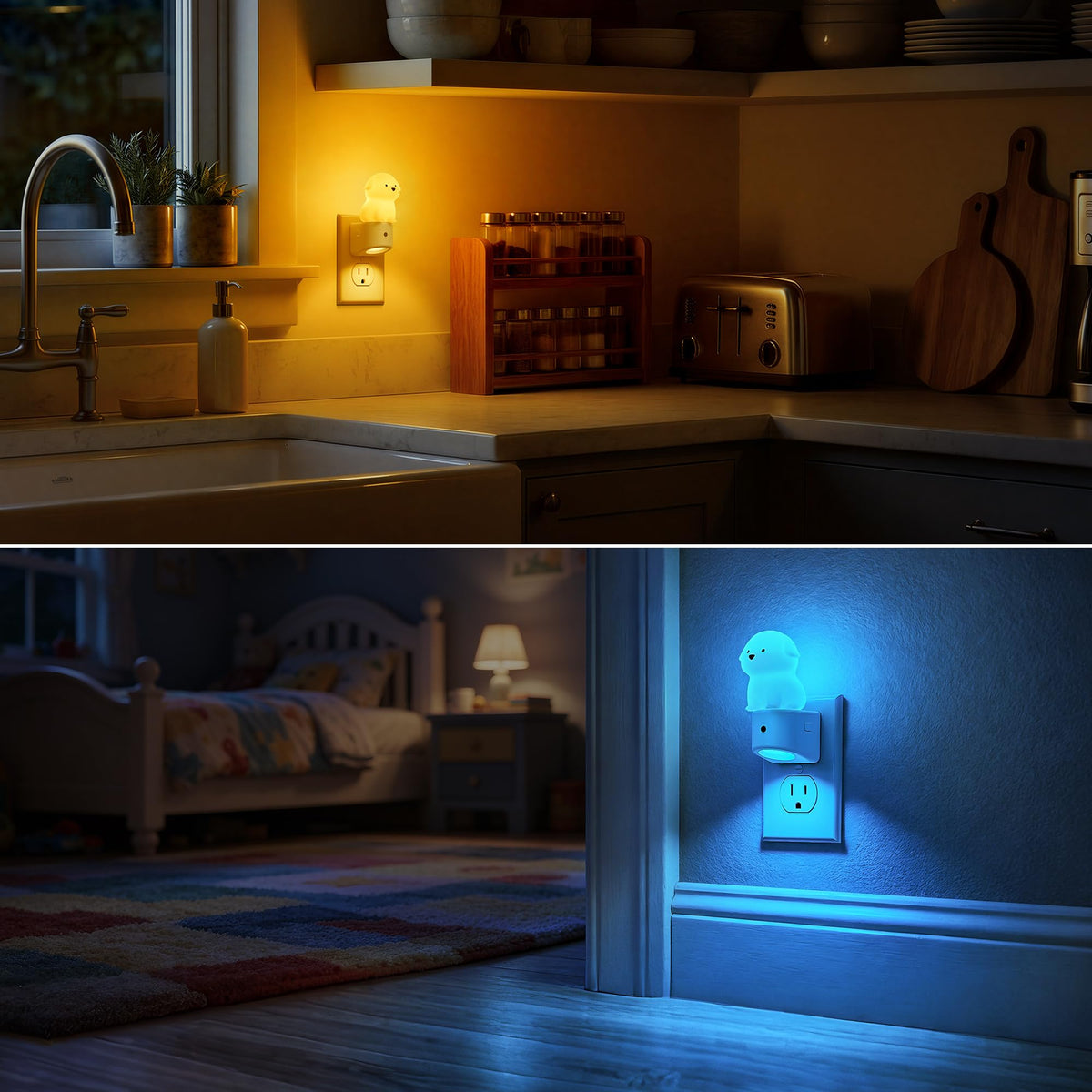 DORESshop Night Light for Kids,3D Cute Puppy Kids Night Light with Sensor