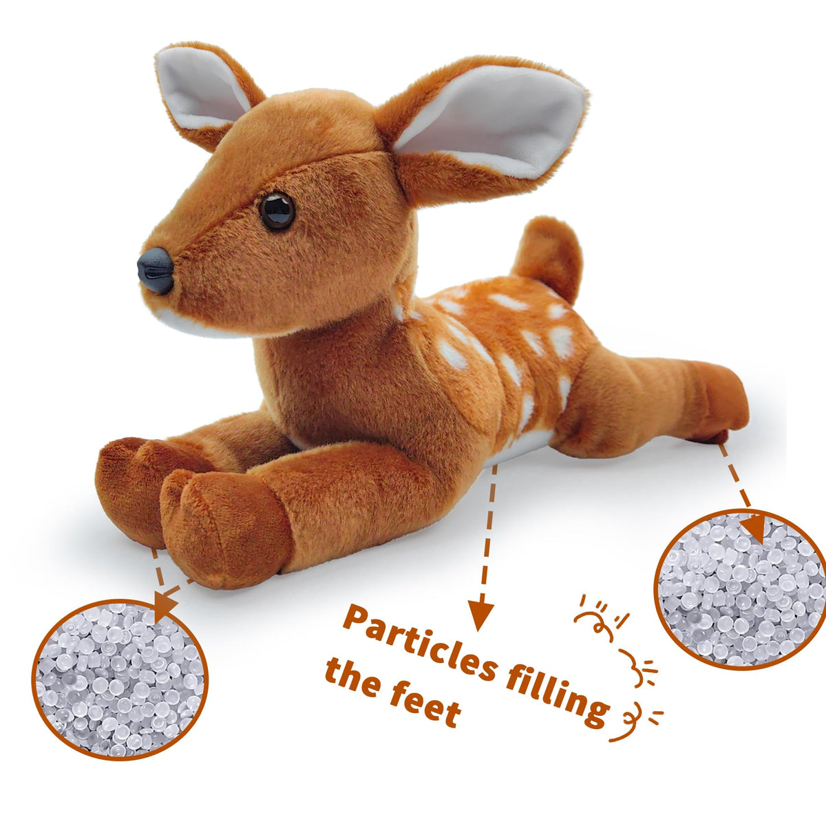 Hideekoog Deer Stuffed Animal for Kids,8 inch Realistic Animal Plush Toy,Plush Gift for Boys Girls Birthday (S-Deer)