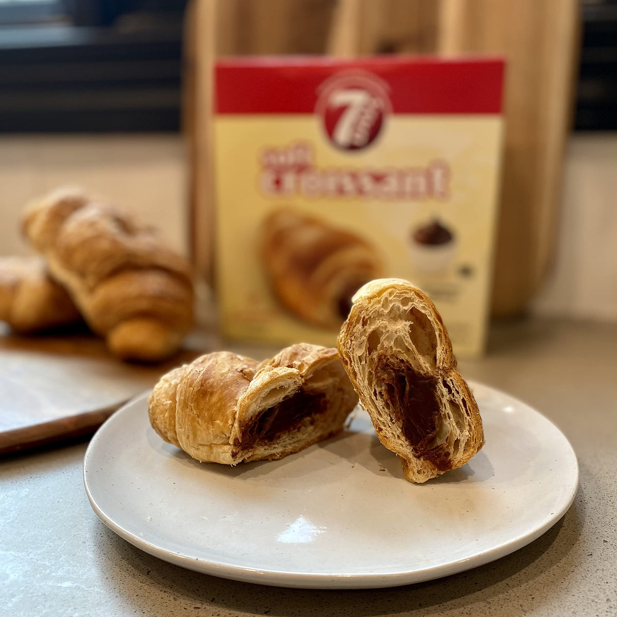 7 Days Soft Croissant Variety Pack (24 Count) – 12 Chocolate & 12 Strawberry Vanilla – Individually Wrapped On-The-Go
