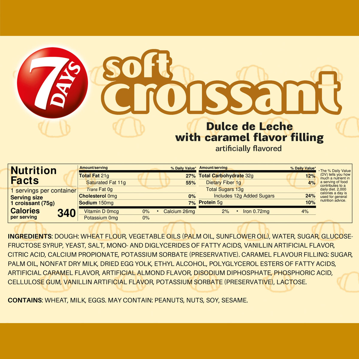7 Days Soft Croissant Variety Pack (24 Count) – Chocolate, Vanilla, Strawberry Vanilla & Caramel