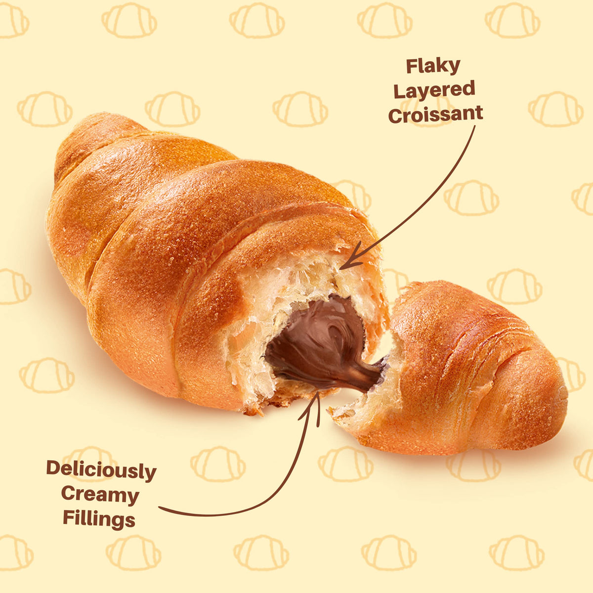 7 Days Soft Croissant Variety Pack (24 Count) – 12 Chocolate & 12 Strawberry Vanilla – Individually Wrapped On-The-Go