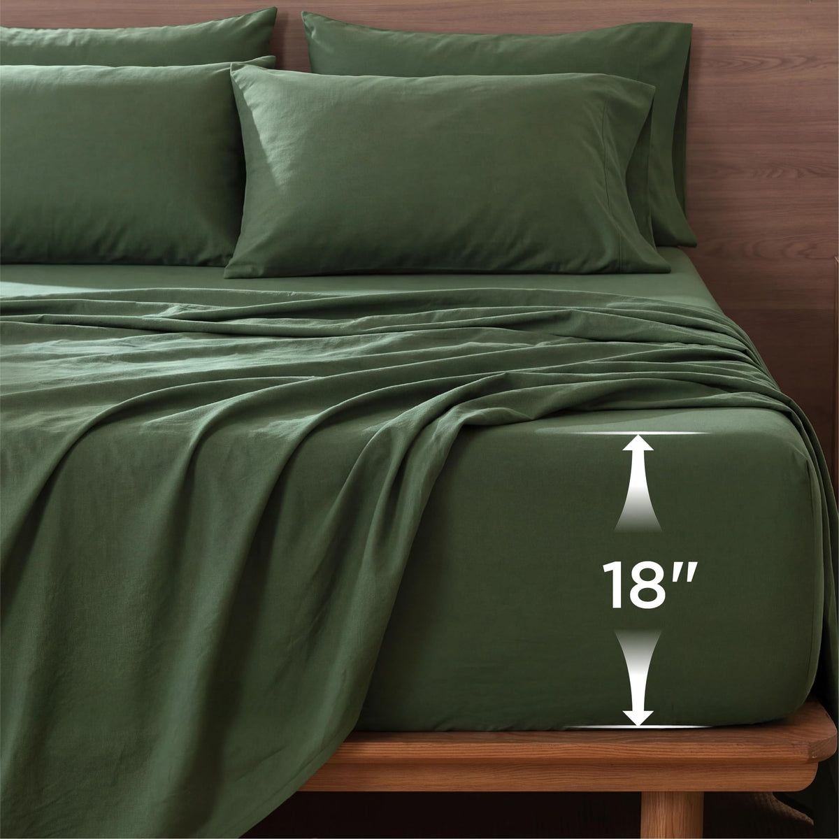 Bedsure Deep Pocket Queen Sheets, 6 Piece, Prewashed Ultra-Soft, 18-inch