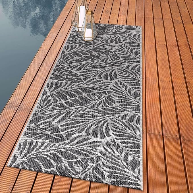 Keen Home Design Terrace Outdoor Runner Rug - 2x8 Washable Indoor/Outdoor Rug for Patio, Kitchen, Balcony, Beach, Garden, Deck and Porch, Size: 2'2"x7'7"
