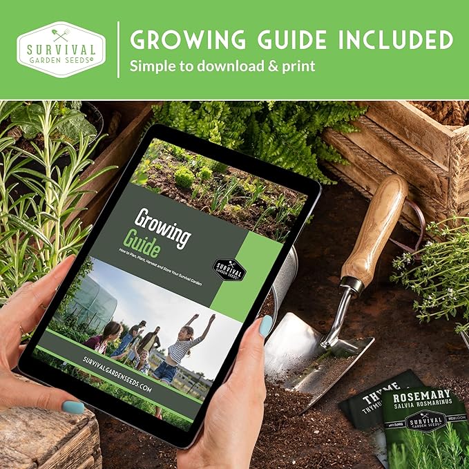 Survival Garden Seeds 10 Flower Collection - Four O’Clock, Chamomile, Shasta Daisy, Purple Coneflower, Marigold, Morning Glory, Nasturtium, Snapdragon, Sunflower, Zinnia - Non-GMO Heirloom Varieties