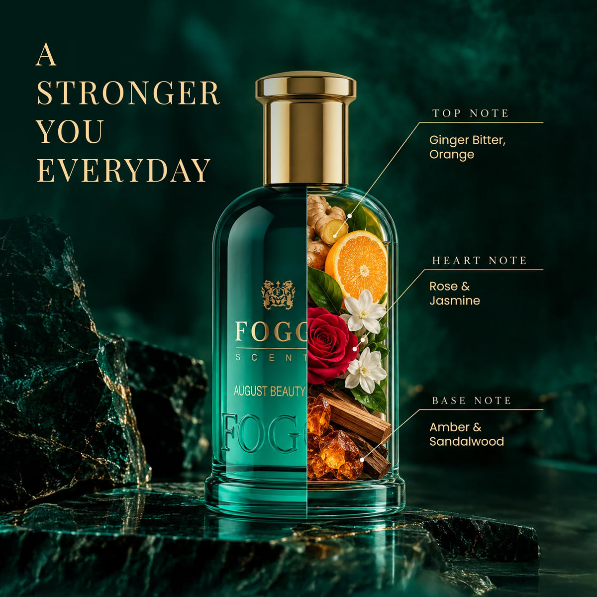 Fogg August Beauty Eau De Parfum for Women 100 ML | Fresh floral fragrance with fruity and musky notes