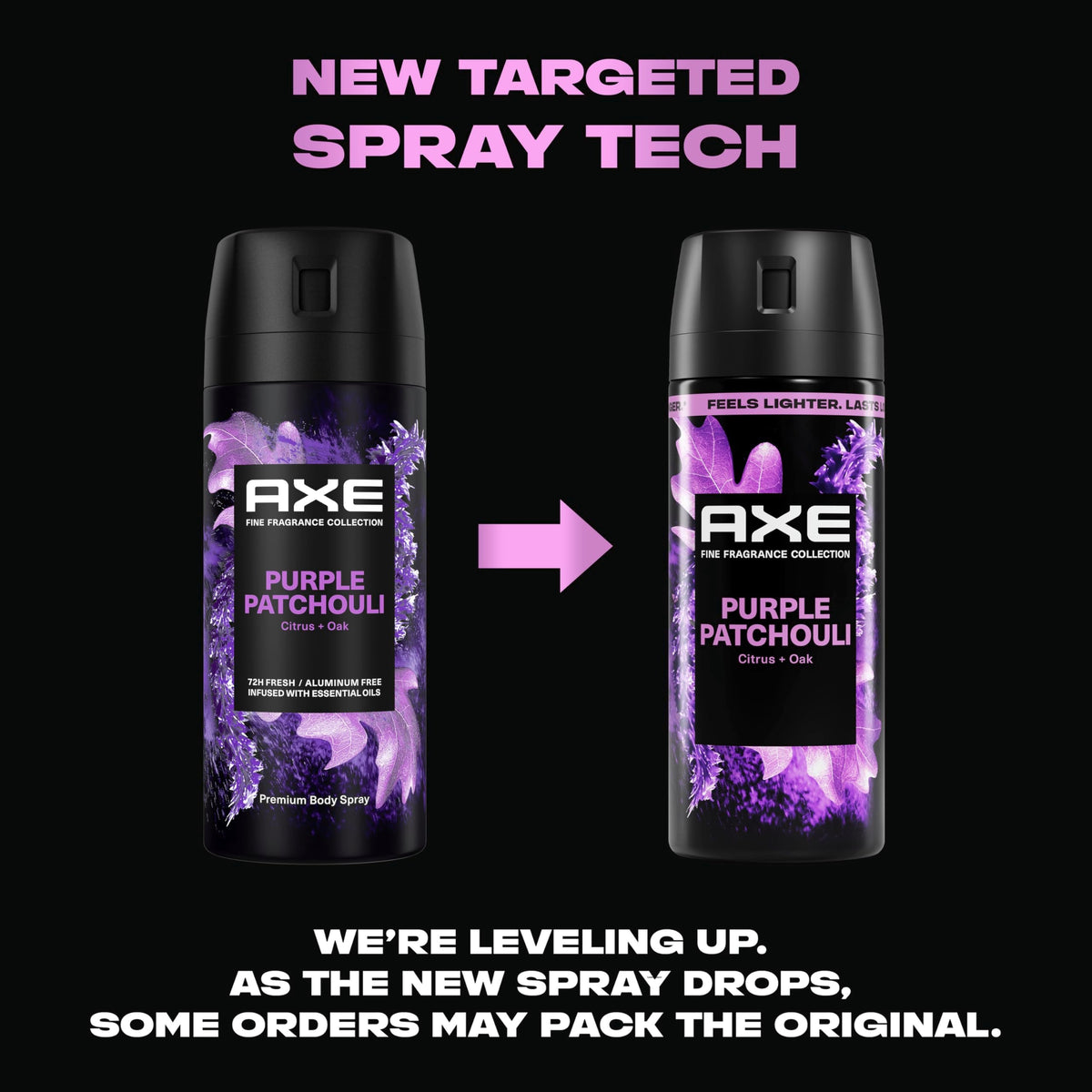 AXE Fine Fragrance Collection Body Spray Purple Patchouli Freshness 2.9 oz
