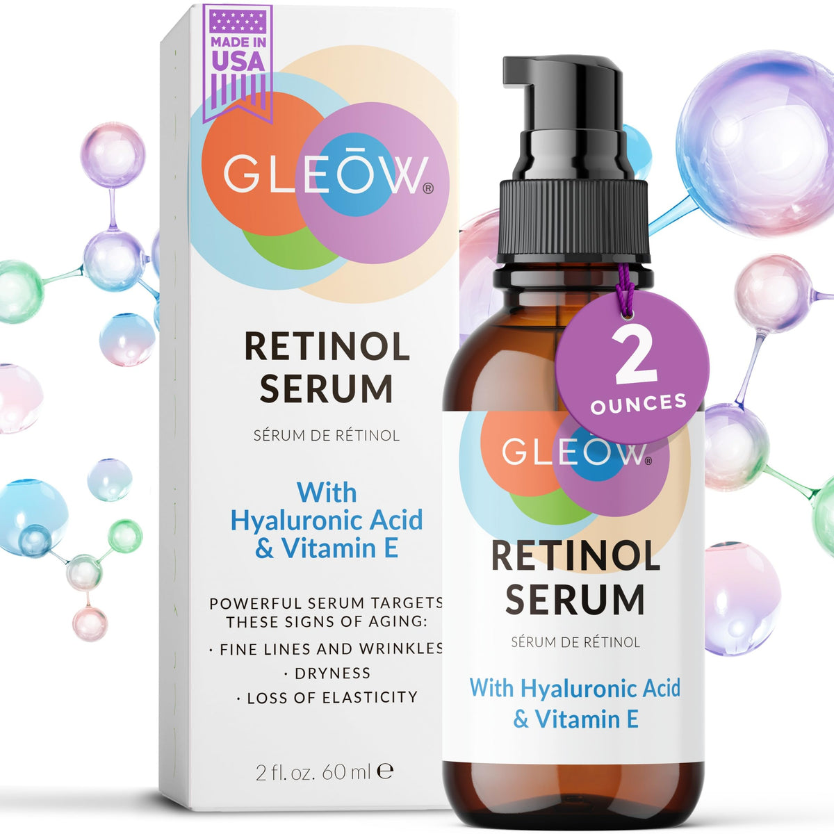 Gleow Retinol Serum For Face With Hyaluronic Acid Face Serum For Women, Hydrating Night Serum For Face, Retinol For Face Serum 2
