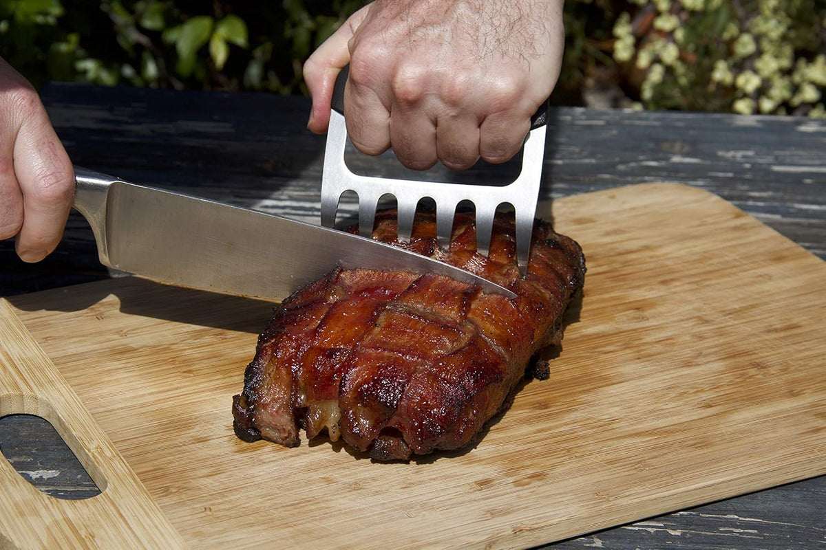 Meat Claws - Stainless Steel Smoker Accessories - Ultra-Sharp Meat Shredder will Easily Tear up Pulled Pork, Chicken, and Brisket - with Heat Resistant Handles