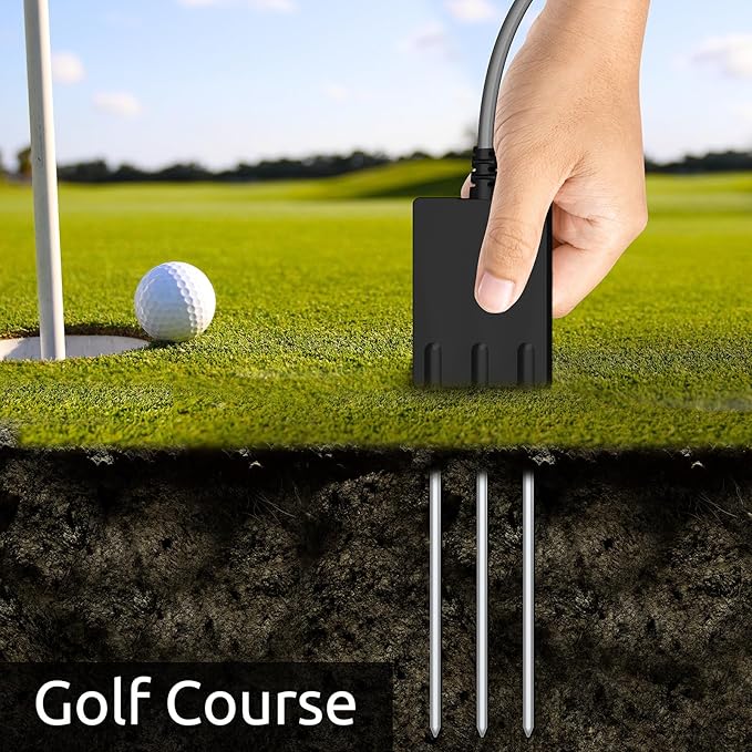 5-in-1 EarthScout Soil Cub Commercial Grade Precision Soil Moisture Meter: Soil Moisture/Soil Temp/Soil EC/Air Temp/Humidity. Irrigation:Farm,Golf,Orchard,Nursery,Garden,Landscape,Research,Education