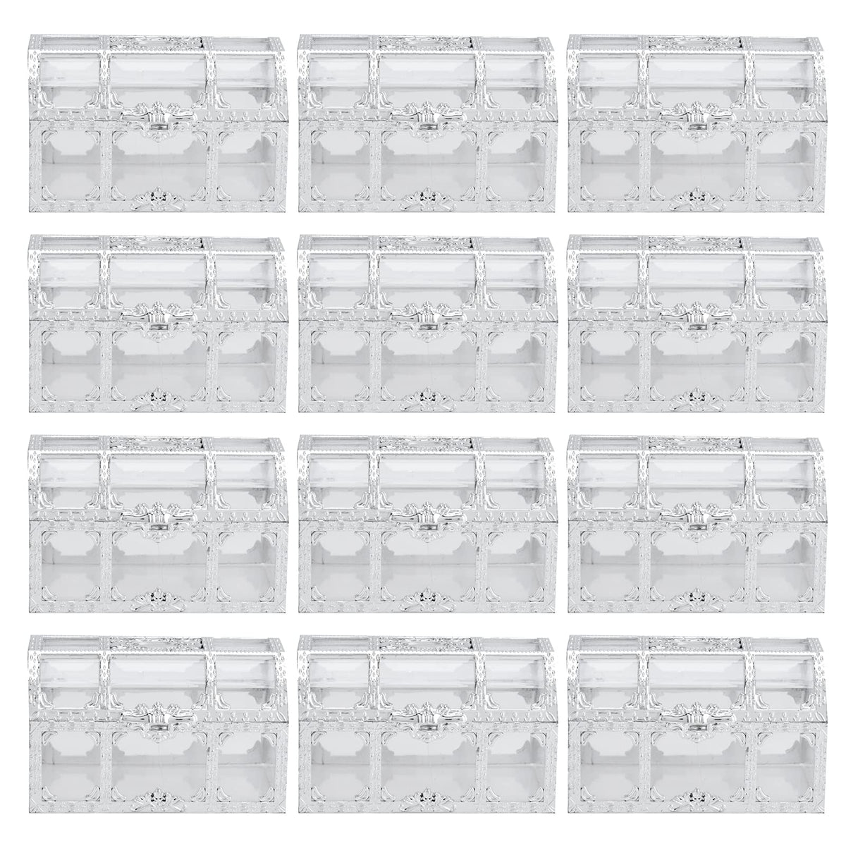 QANYEGN 12PCS Hollow Out Candy Box, Chocolate Gift Treat Boxes, Wedding Container Case for Wedding, Parties Use(Large-Sier)
