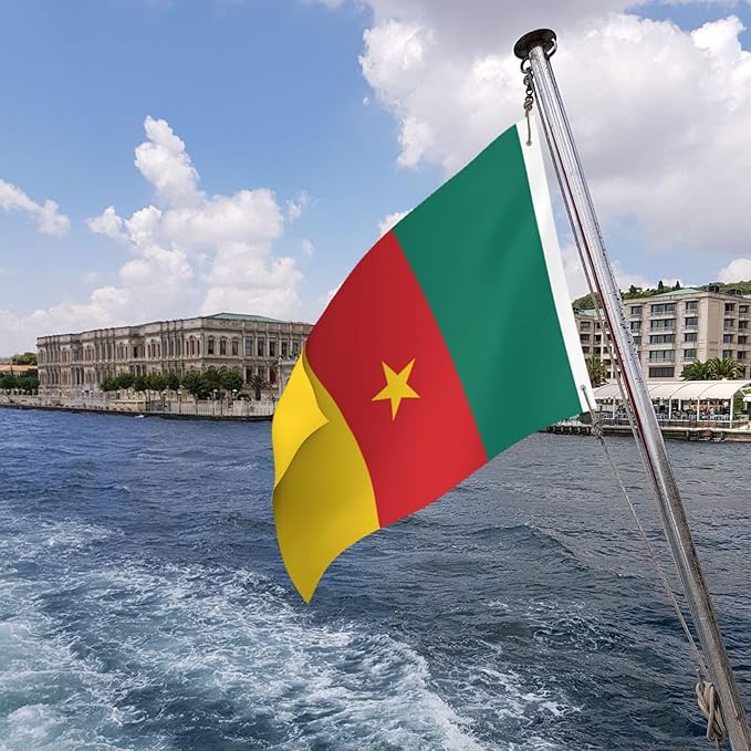 Cameroon Cameroonian Flag Garden Yard House 2x3 ft Flags Double Sided Print Banner Indoor Outdoor Party Home Decorations for Boat Dorm House Balcony