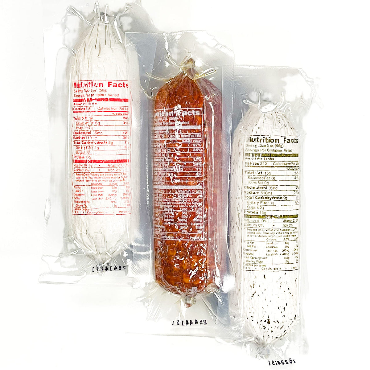 Sibiu, Csabai, Teli Salami, Hungarian and Romanian, Pork and Paprika Brand Dry Aged Sausages, Pack of 3, Gourmet Gift