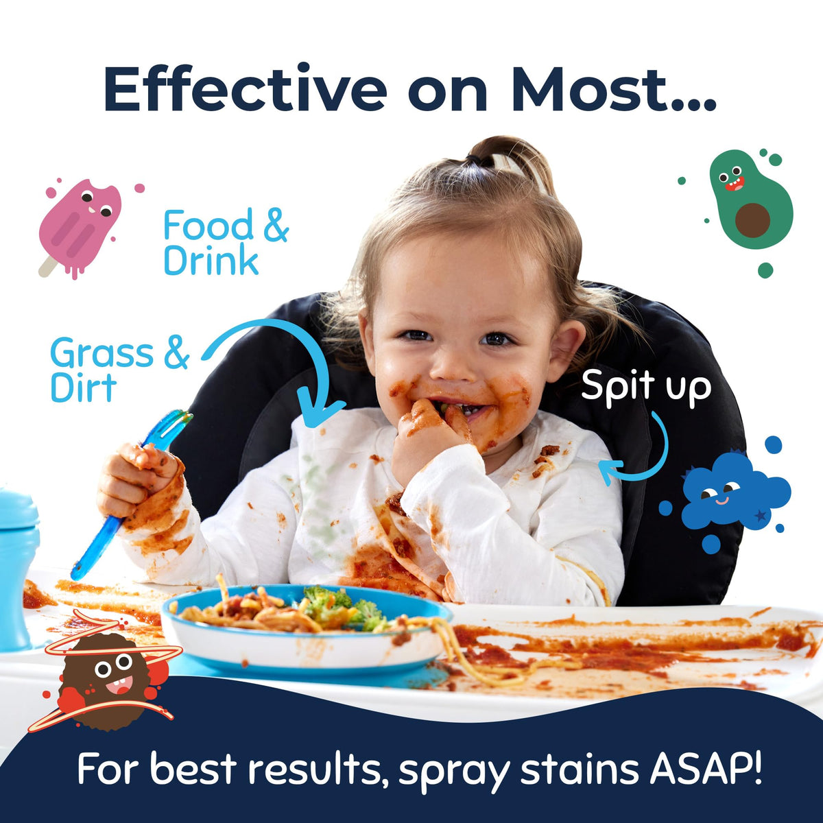 Miss Mouth's Messy Eater Stain Treater Spray, Laundry Stain Remover, 4 Oz
