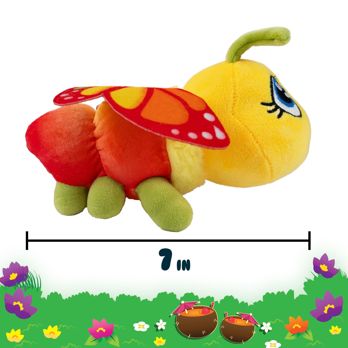 Snuggle Bugs (Butterfly) – Tropical Punch Scented Plush Toy – Cute Butterfly Stuffed Animal for Kids, Aromatherapy Gift, Soft Collectible Plush Bug, Stress Relief Toy
