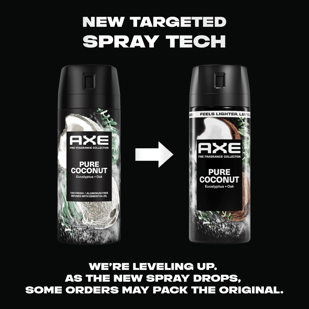 AXE Fine Fragrance Collection Body Spray Pure Coconut 2.9 oz
