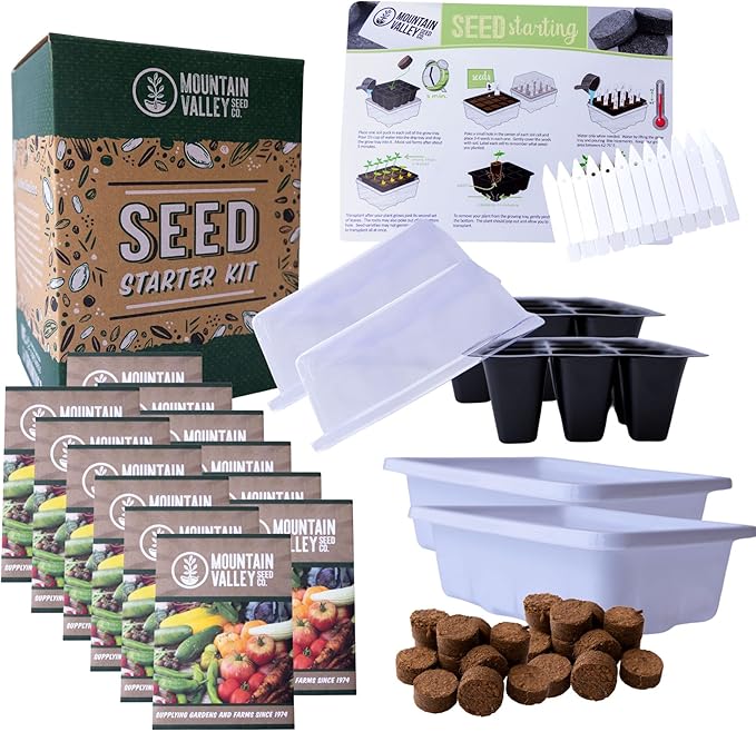 Culinary Indoor Herb Garden Starter Kit | Deluxe Herb Seeds | 12 Non-GMO Varieties | Grow Cooking Herbs & Spices | Seeds: Cilantro, Arugula, Thyme, Sage, Chives, Dill, Basil, More