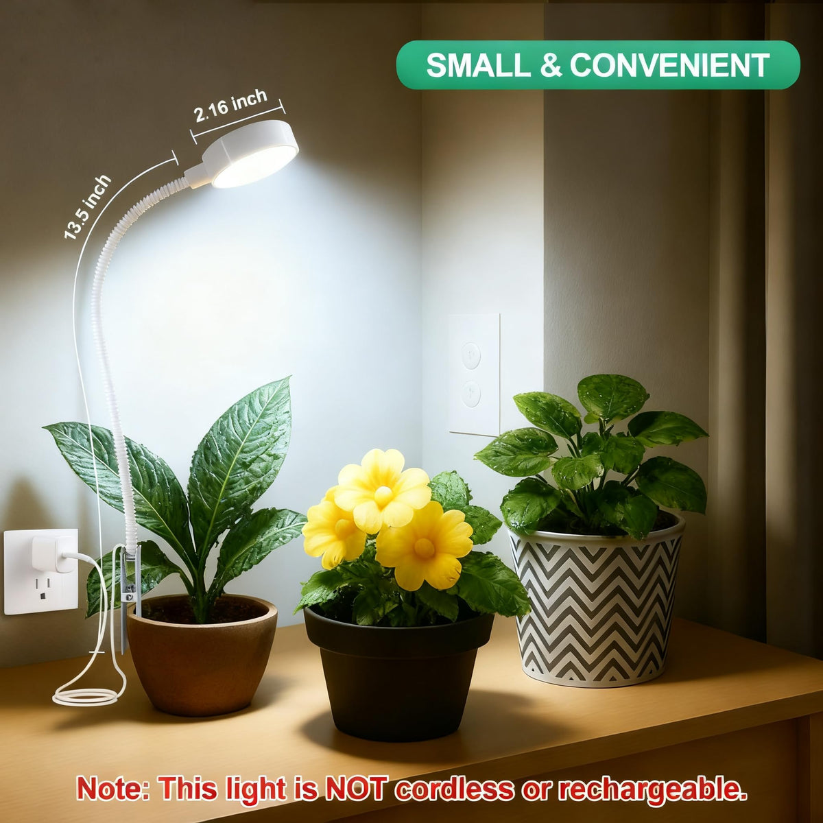 WeeLeeGoo 3 Pack Grow Lights, Pot Clip LED Growing Lamp