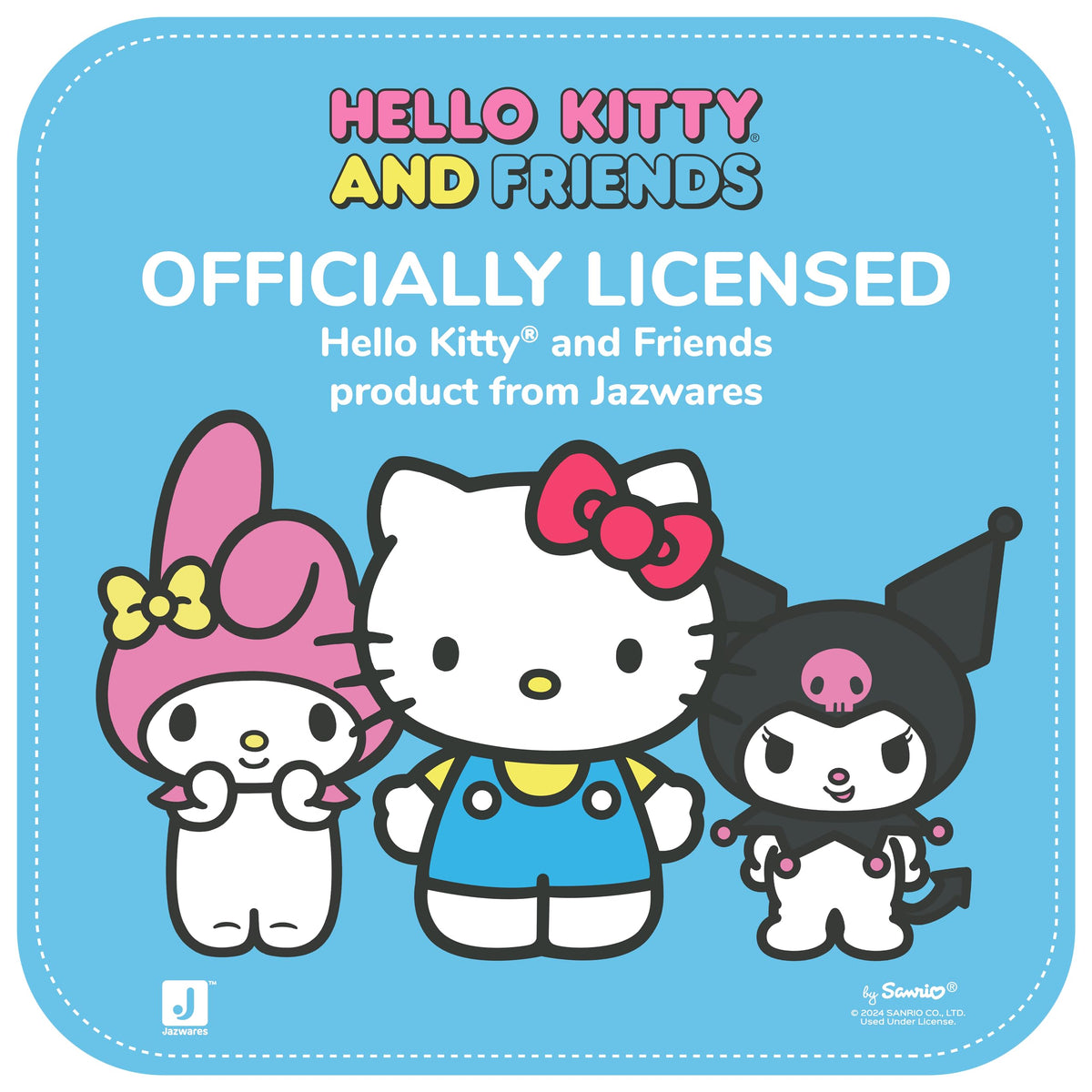 Jazwares Hello Kitty and Friends Series 2, Kuromi Punks Plush - Officially Licensed Sanrio Product from Ages 6+