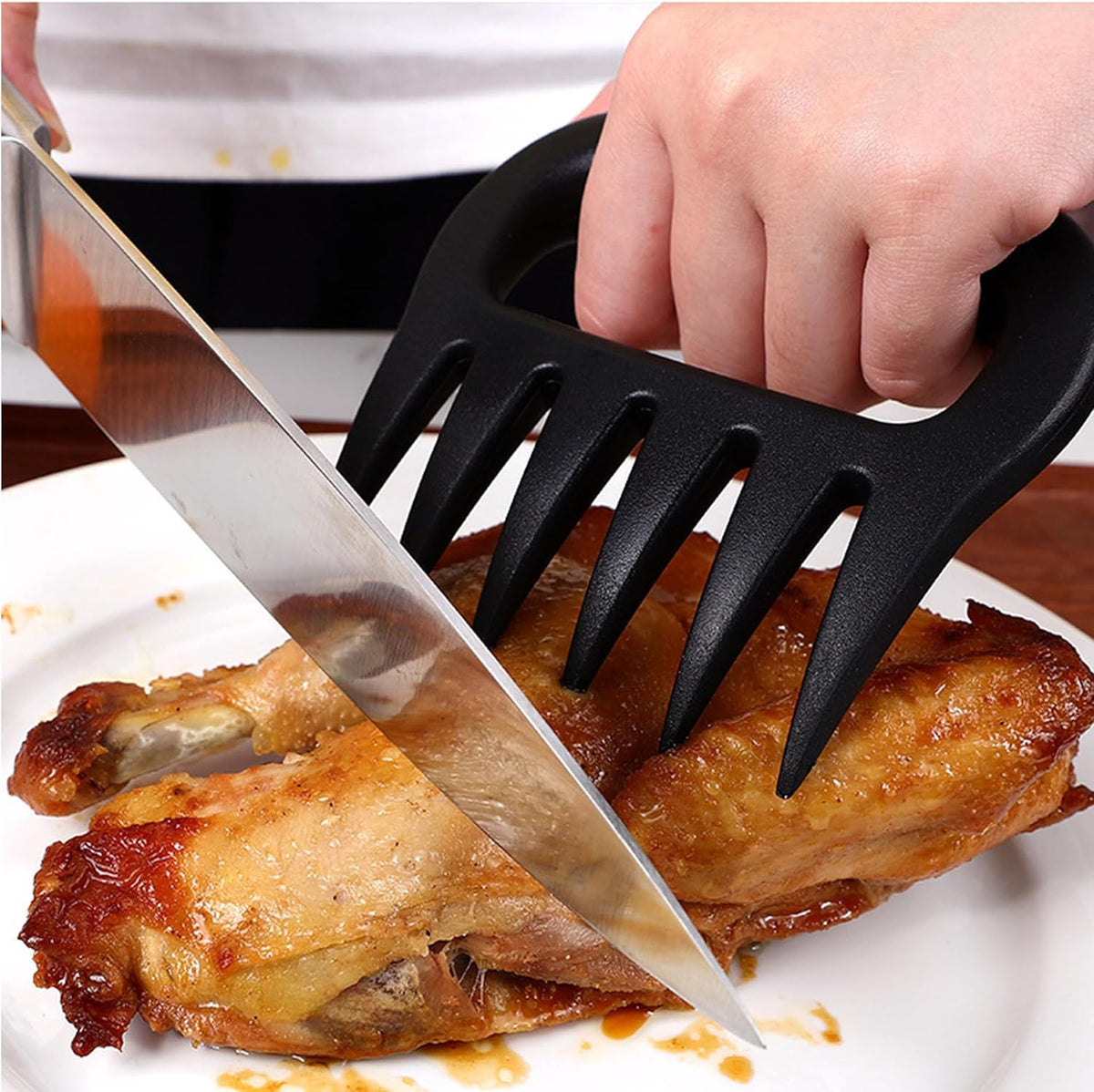 Meat Shredder Claws - Bear Claws for Shredding Meat - Claws for Pulled Pork, Chicken Shredder Tool - Perfect for BBQ Gifts, Easily Lift, Handle, Shred, and Cut Meats - Heat Resistant (Bowder Blue)