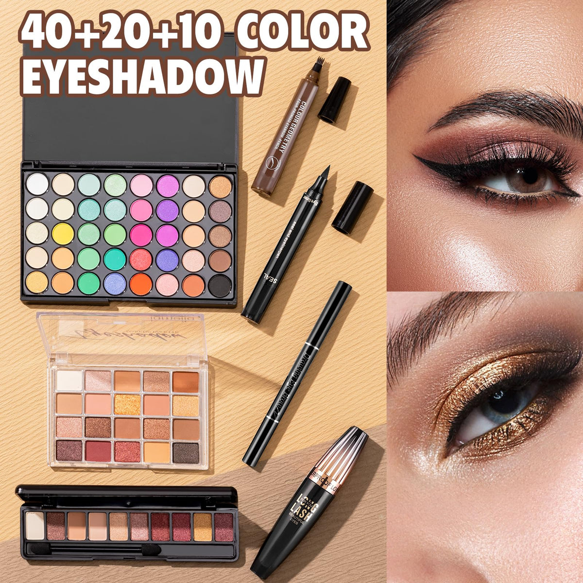 Makeup Kit for Women：Foundation Eyeshadow Palette Makeup Brushe Makeup Set