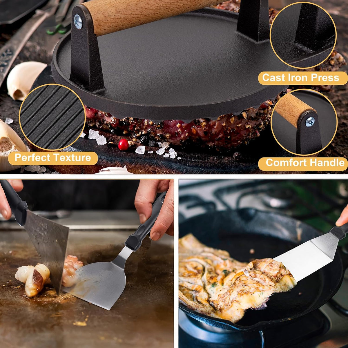 Supernal 29Pcs Blackstone Griddle Accessories,Men, BBQ Accessories,Blackstone Accessories,Camping Accessories,Men Gifts for Birthday,Flat Top Grill Accessories,Griddle Accessories Kit
